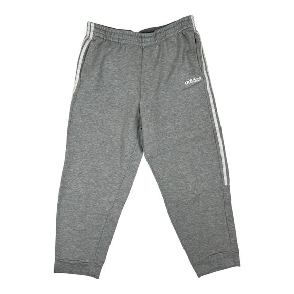 Adidas Fleece Sweat Pants Gray Women’s XL 3 Stripes Climalite Gym - Picture 1 of 9